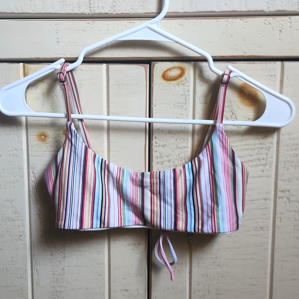 Striped O'Neill bikini top tie back